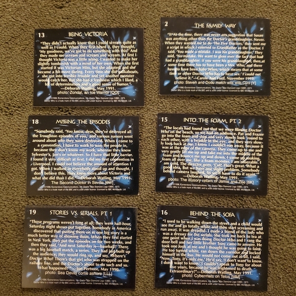 Doctor Who Cornerstone Trading Cards